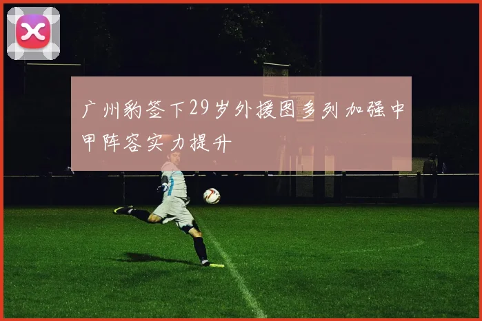 广州豹签下29岁外援图多列加强中甲阵容实力提升